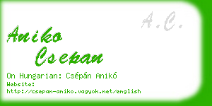 aniko csepan business card